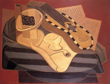 インレイのあるギター 1925年 フアン・グリ Oil Paintings
